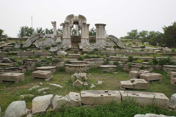 Old palace columns coming home