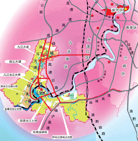 Jiangjin develops infrastructure, industry